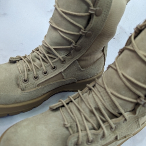 Altama Boot Size 5.5 Wide Mens Tan Suede Coyote Vibram Desert Military Combat - Picture 12 of 13